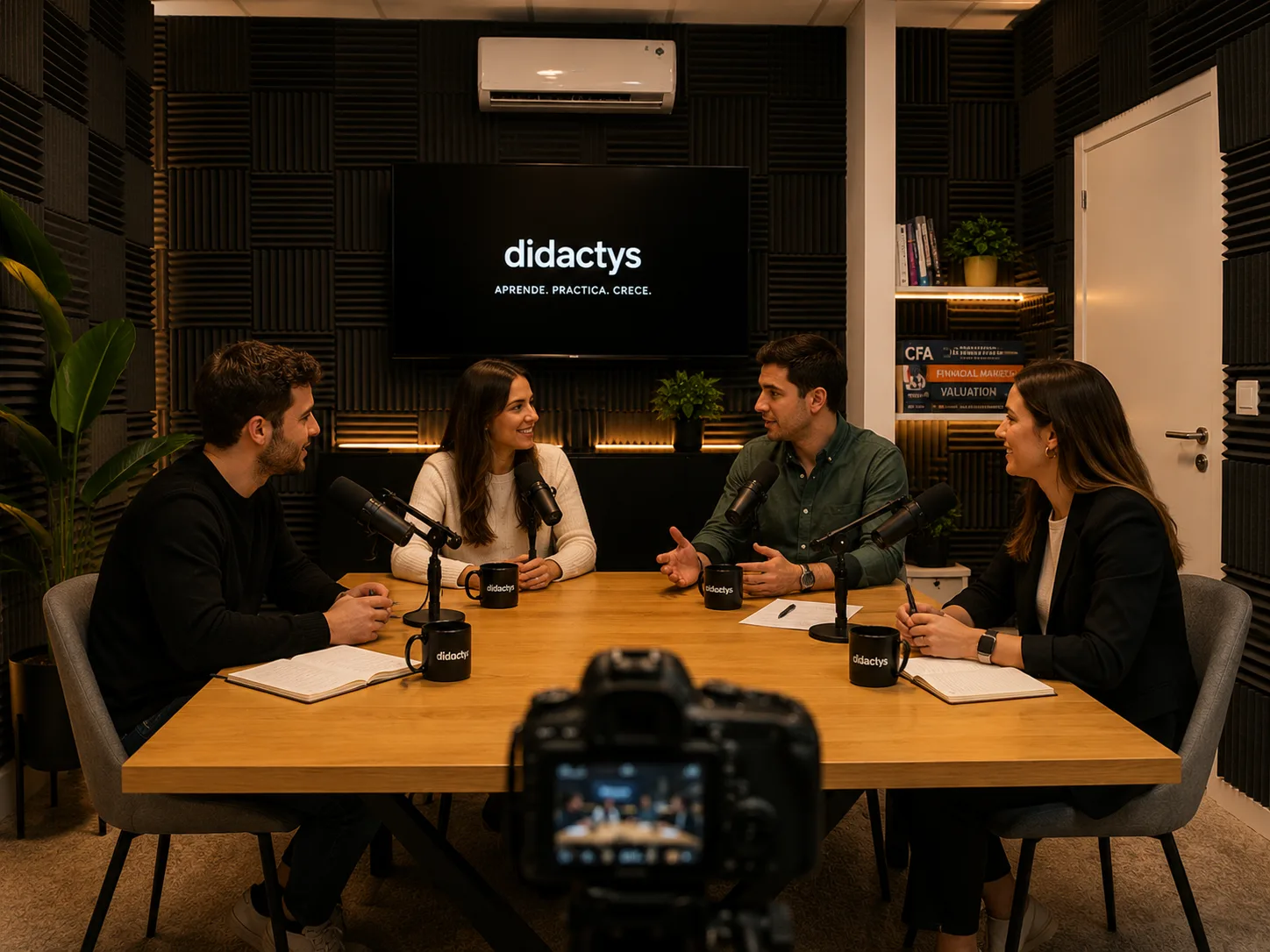 Equipo de producción trabajando